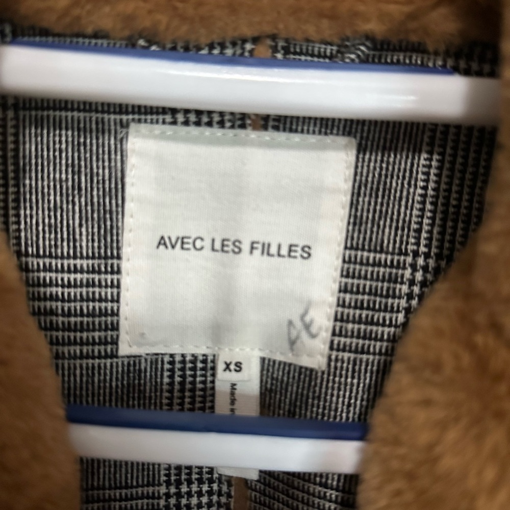 Avec Les Filles Brown Faux Fur Blazer Coat - Picture 2 of 5